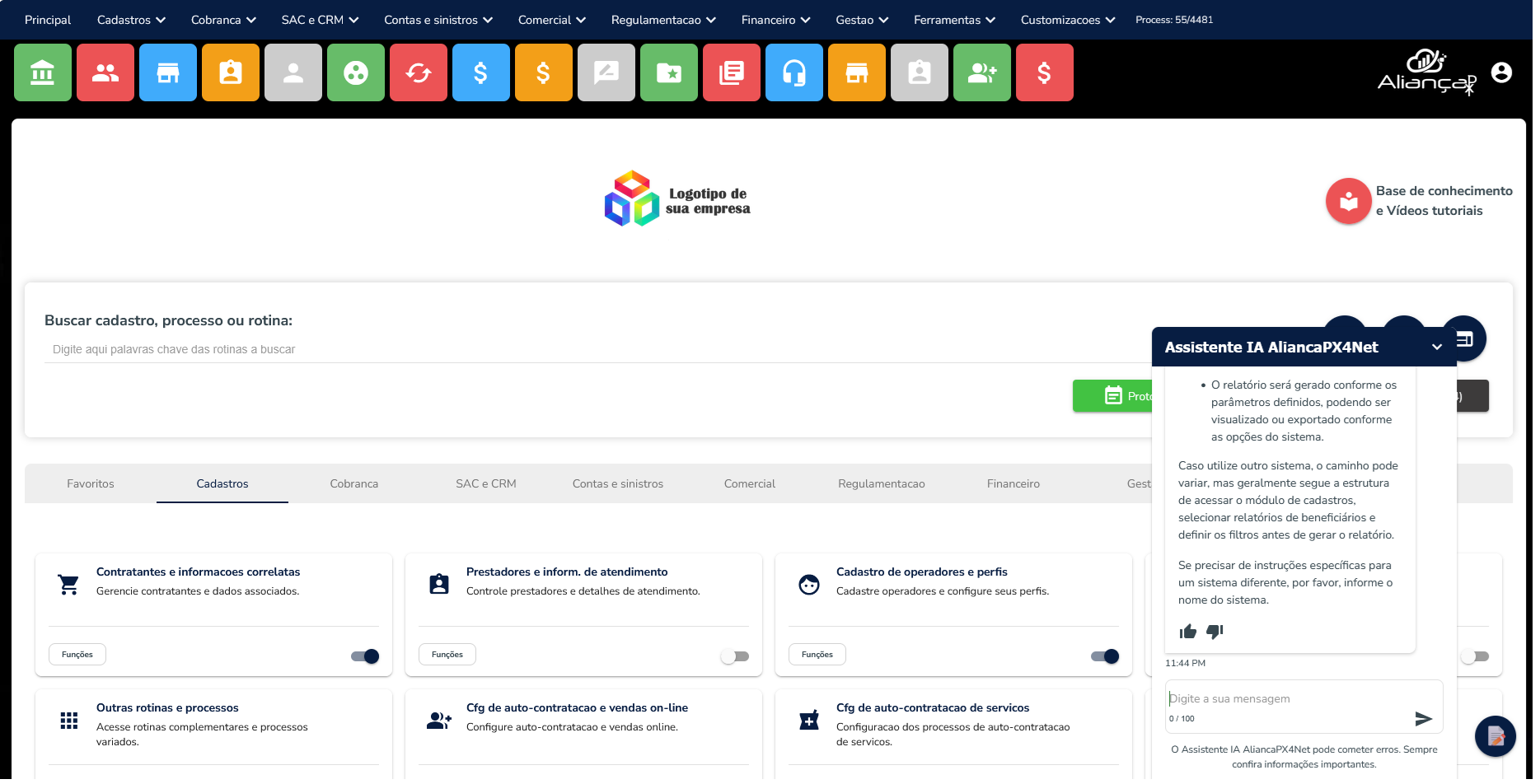 Assistente de IA para operadores