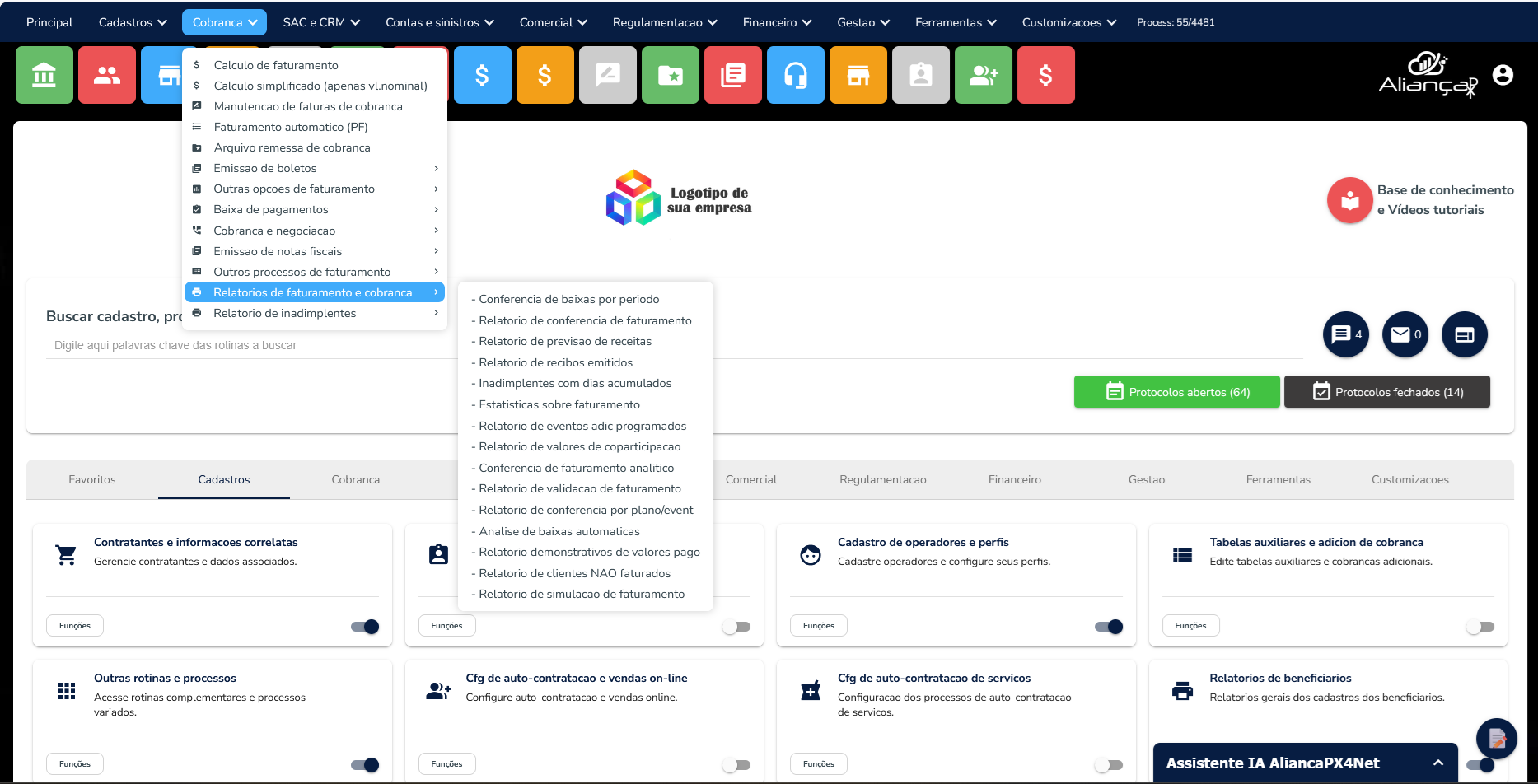 Formulário padrão de cadastro