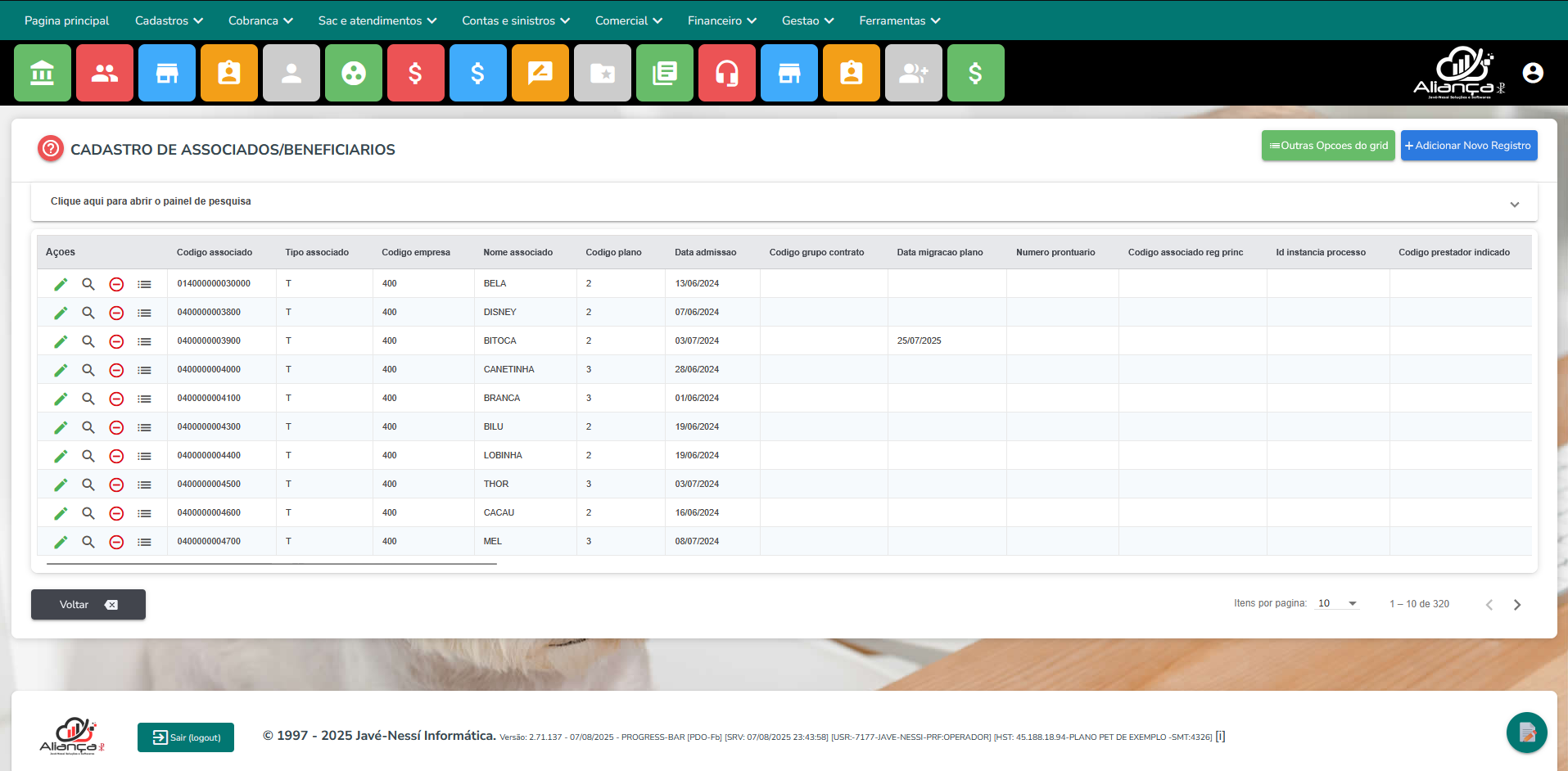 Cadastro de tutores e pets