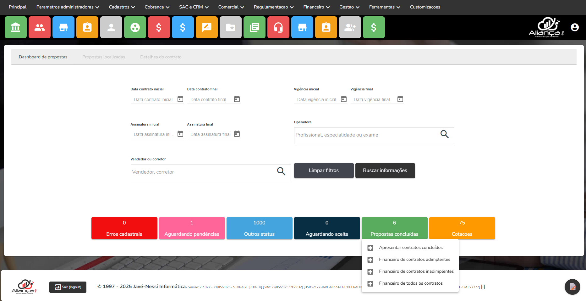 Gestão de Comissão de Corretoras