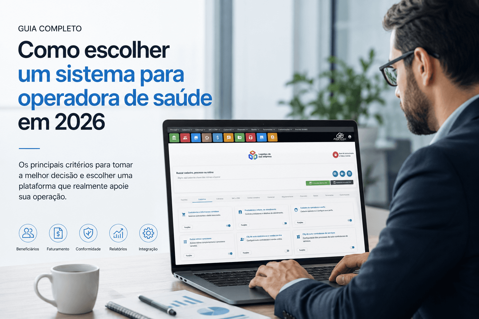 Dashboard do sistema Aliança PX para gestão de operadoras de saúde